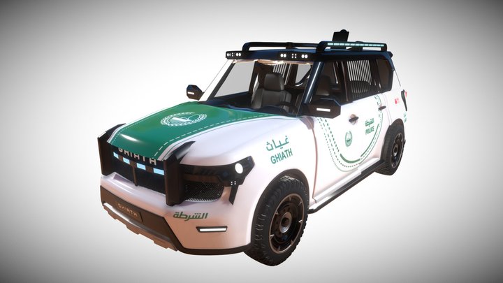 Dubai Police Car (GHIATH) 3D Model