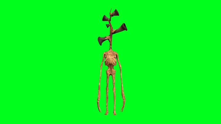WOOD SIREN HEAD GMOD ANIMATED 3D Model