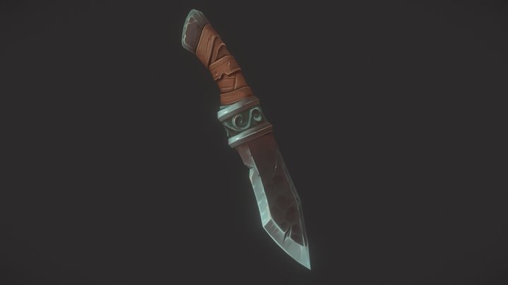 Knife Hand Paint 3D Model