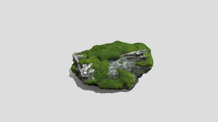 Moss-Covered Rock 3D Model Free – Gratis 3D-model STL