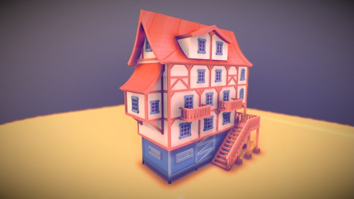 Medieval House Tutorial 3D Model