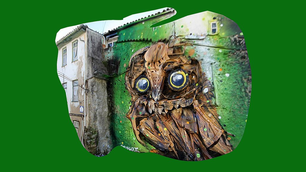 Street Art Owl Sculpture by Artur Bordalo