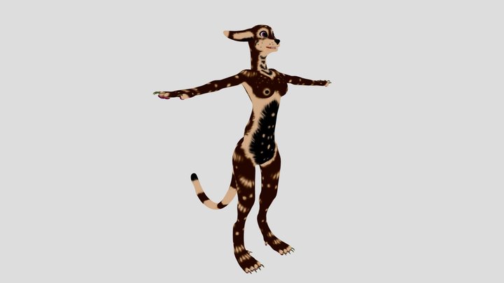 Anthro creature female 3D Model