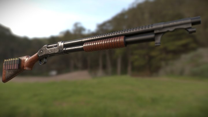 Winchester 1897 3D Model