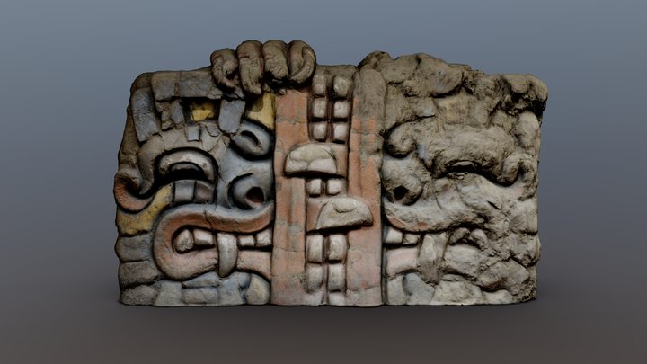 Friso del Atrio de Huaca Garagay 3D Model