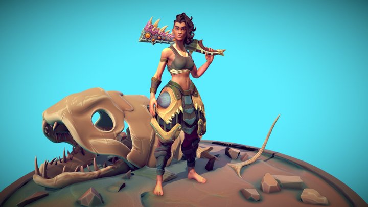 Illaoi 3D Model woman holding ball 3D model 3D printable