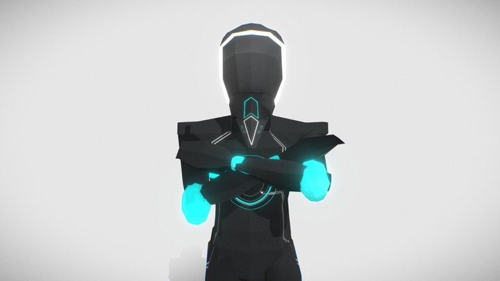 Sci-Fi Spacefighter Character 3D Model