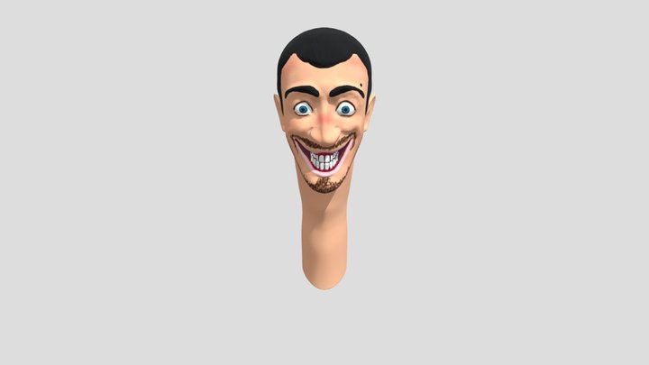 Skibid Freaky Face Without Toilet 3D Model