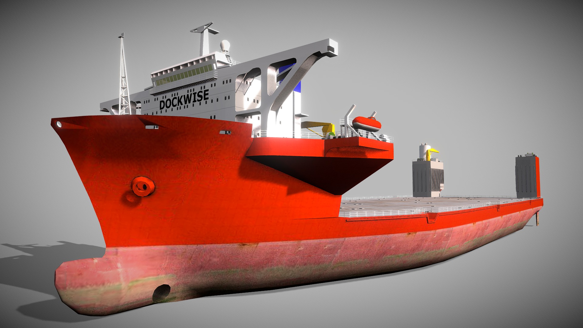 3D model MV Blue Marlin (2000) - This is a 3D model of the MV Blue Marlin (2000). The 3D model is about a large orange and white ship.
