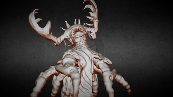 Crab Monster Figurine 3D Model