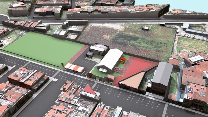 JARDIN DE EVENTOS 01 METEPEC 3D Model