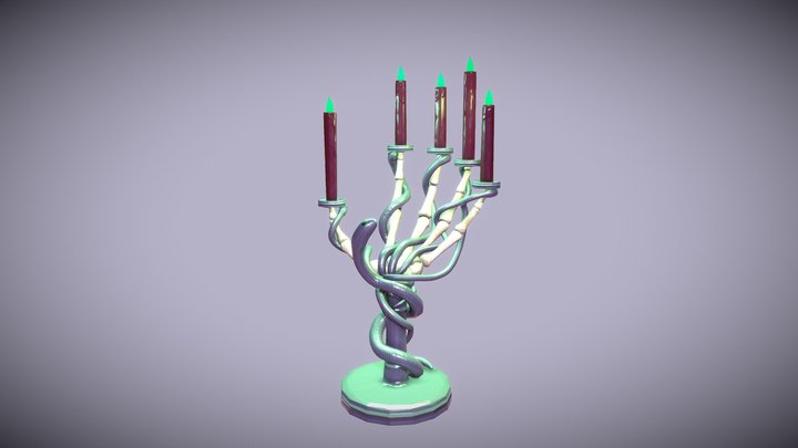 Spooky Candlestick 3D Model