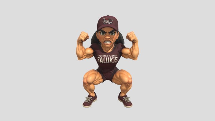 Saluki Samantha, ferocious campus muscle – Gratis 3D-model STL