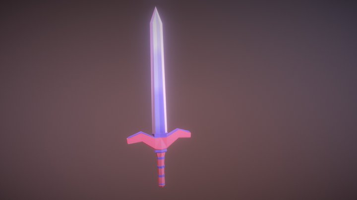 Low Poly Sword 3D Model