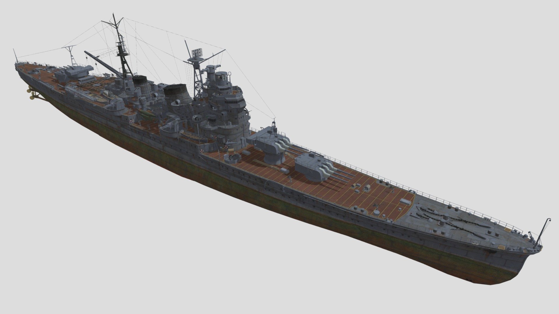 Japanese Light Cruiser 7-铃鹿（Suzuka） - Download Free 3D model by 全斗焕 ...