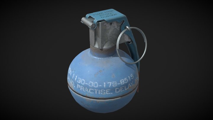 M69 practice hand grenade 3D Model