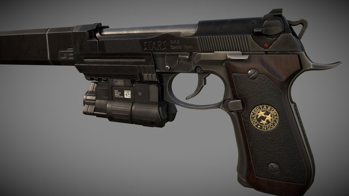 Samurai Edge - AW Model-01 from Resident Evil 3D Model