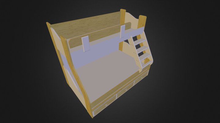 מיטת קומותיים אלסקה 3D Model