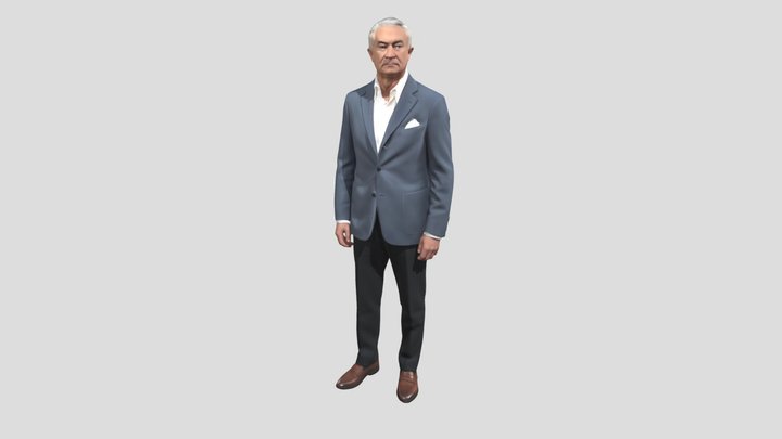 Timeless Gentleman in a Blue Blazer