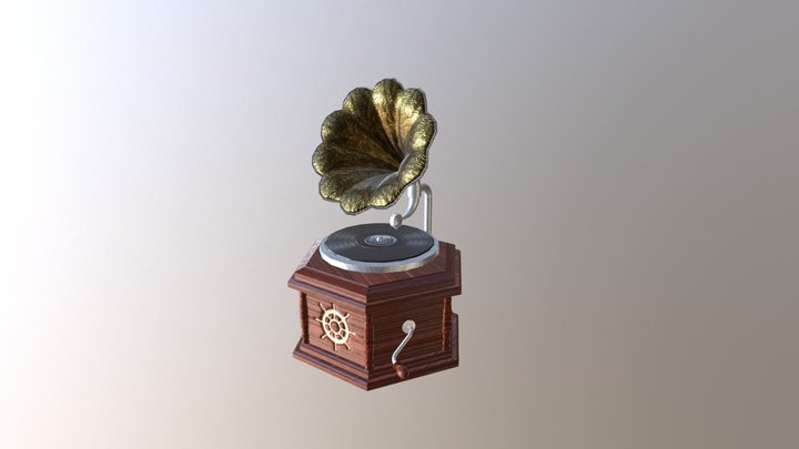 Gramophone 3D Model