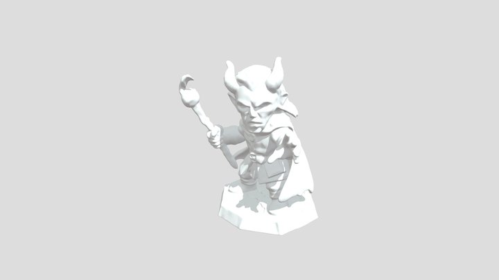Tiefling Warlock DnD 3D printable model 3D Model