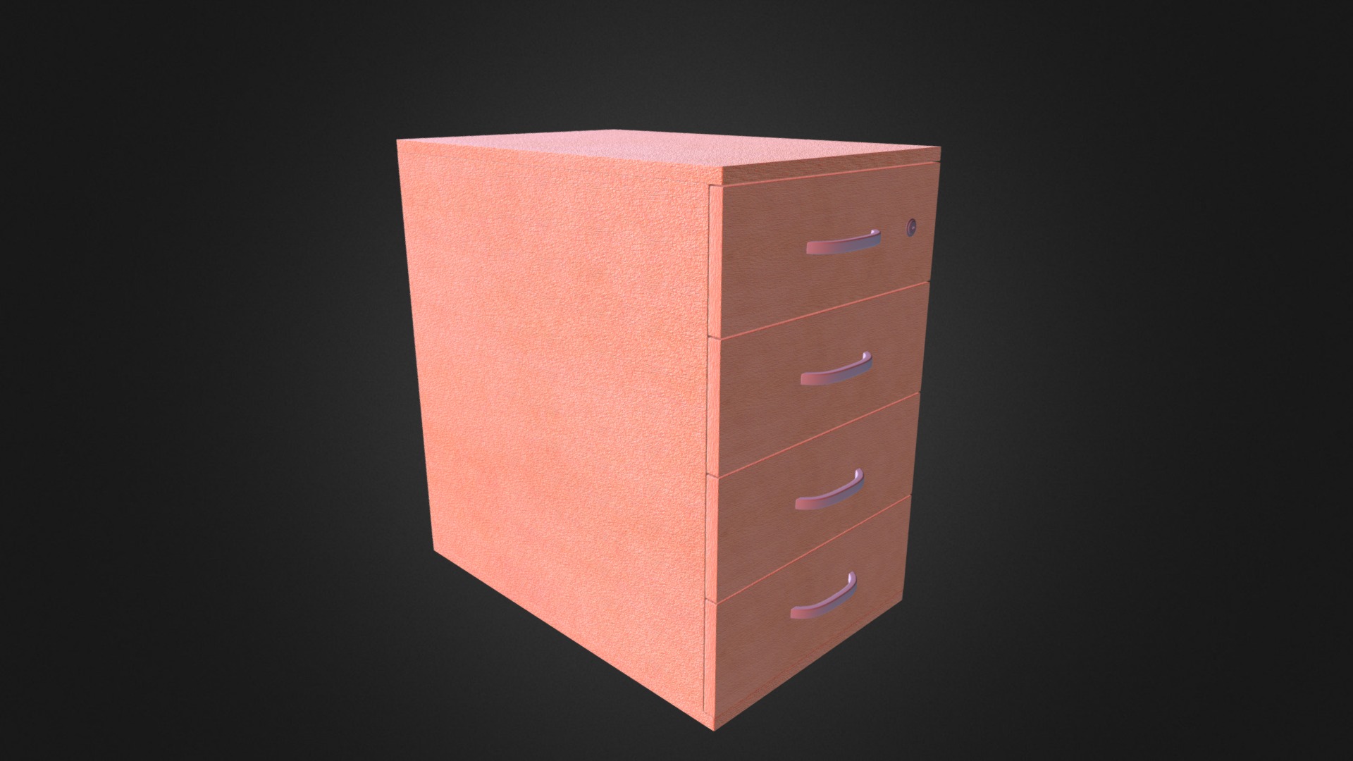 3D model Office Cabinet - This is a 3D model of the Office Cabinet. The 3D model is about a pink box with a blue logo.