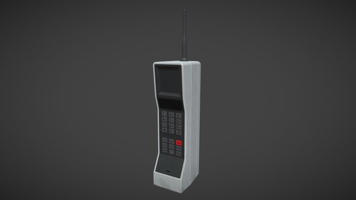 80's Cell Phone 3D Model