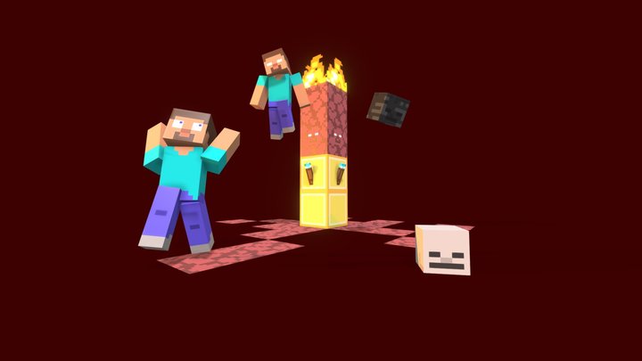 Herobrine Skin, 3D CAD Model Library