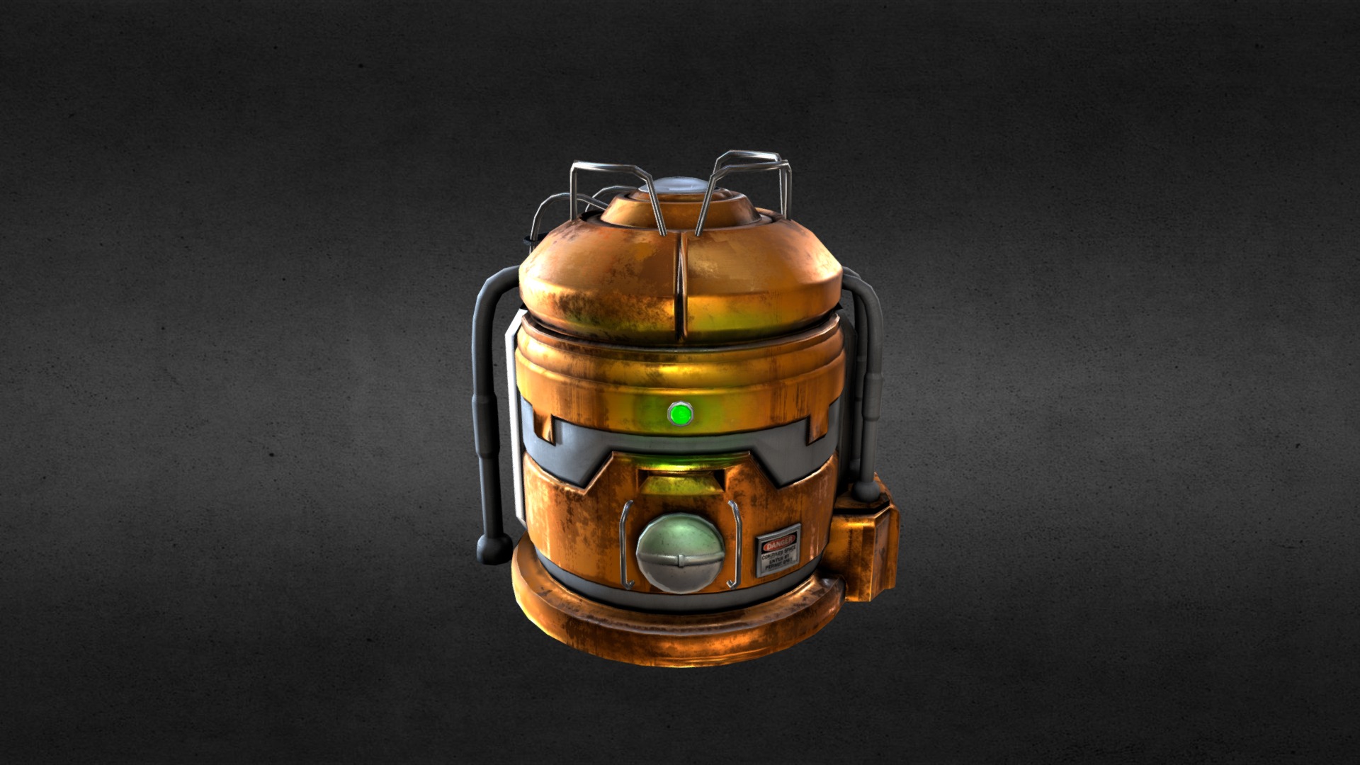 3D model Chemical Tank - This is a 3D model of the Chemical Tank. The 3D model is about a robot with a light.