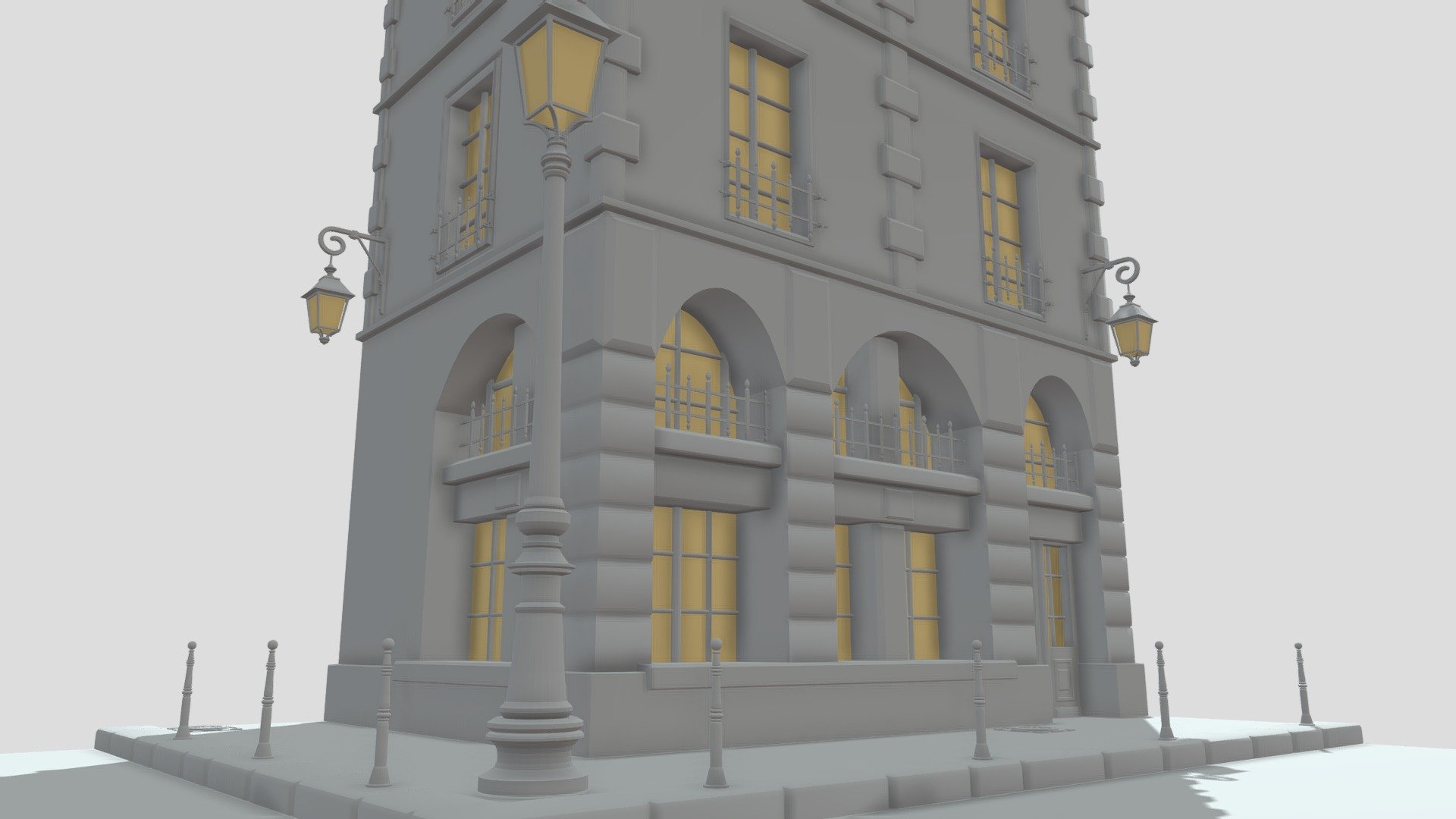 Parisian building diorama