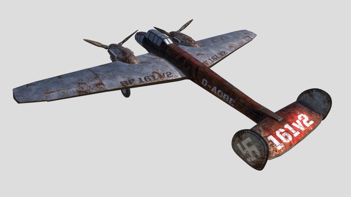 Messerschmitt Bf 161v2 aircraft from the 1930s. 3D Model