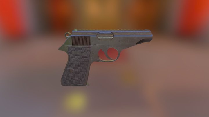Walther PP pistol 3D Model
