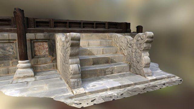 Stone dragon banister 3 3D Model