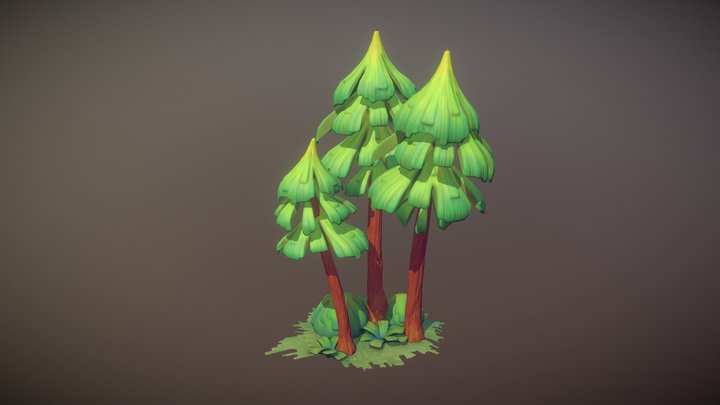 Tree Scene 3D Model