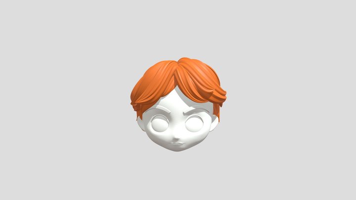 Anime hairs base mesh 3D Model