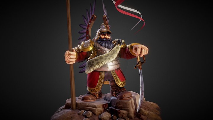 Dwarf Hussar 3D Model