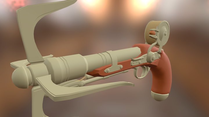 Grapling Gun Color 3D Model