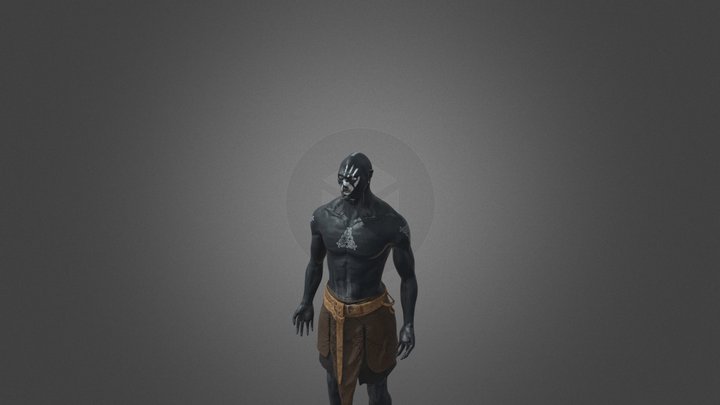 Dark Orc Warrior 3D Model