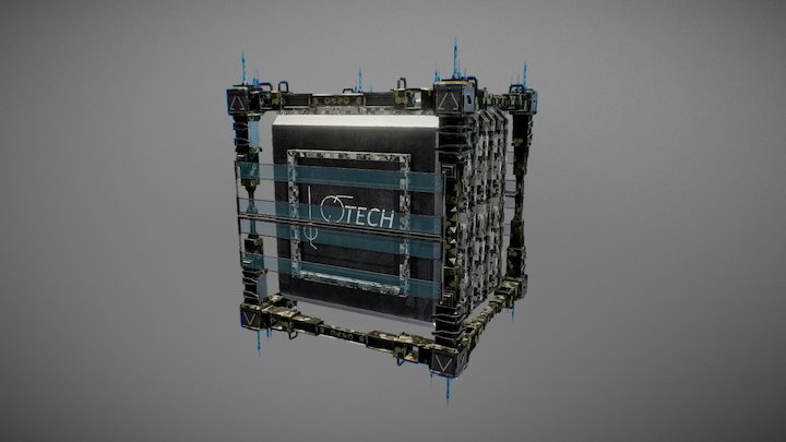 SciFi Crate 3D Model