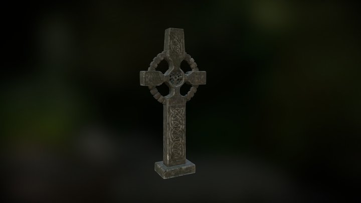 Low Tombstone 3D Model