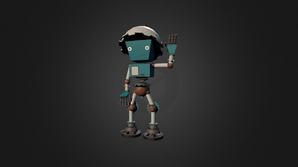 Textured Robot - 3D model by LinaRomero [4ba0867] - Sketchfab