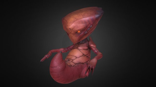 Baby Alien V02 First Upload Test 3D Model
