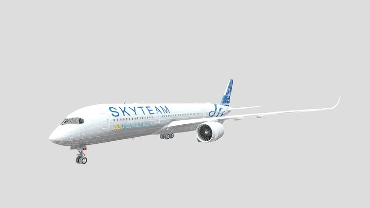 Airbus A350 900 Vietnam Airlines SKY TEAM 3D Model