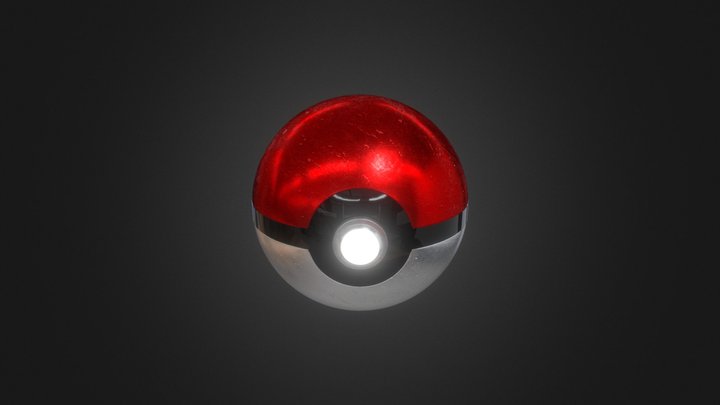 Realistic pokeball 3D Model