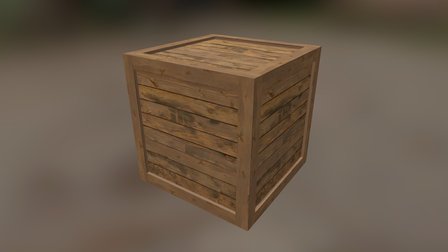 Wooden Crate 3D Model