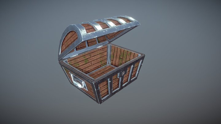 Old pirate chest 3D Model