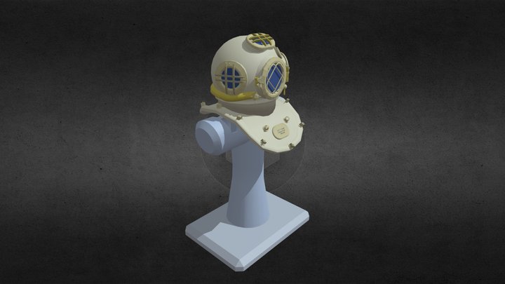 Helmet Dive Mark V HW for XYZ School 3D Model