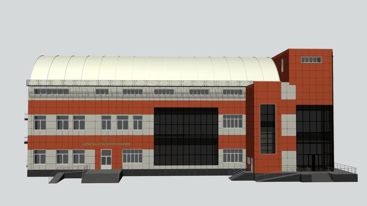 Здание ЗАГСа. Заводоуковск 3D Model