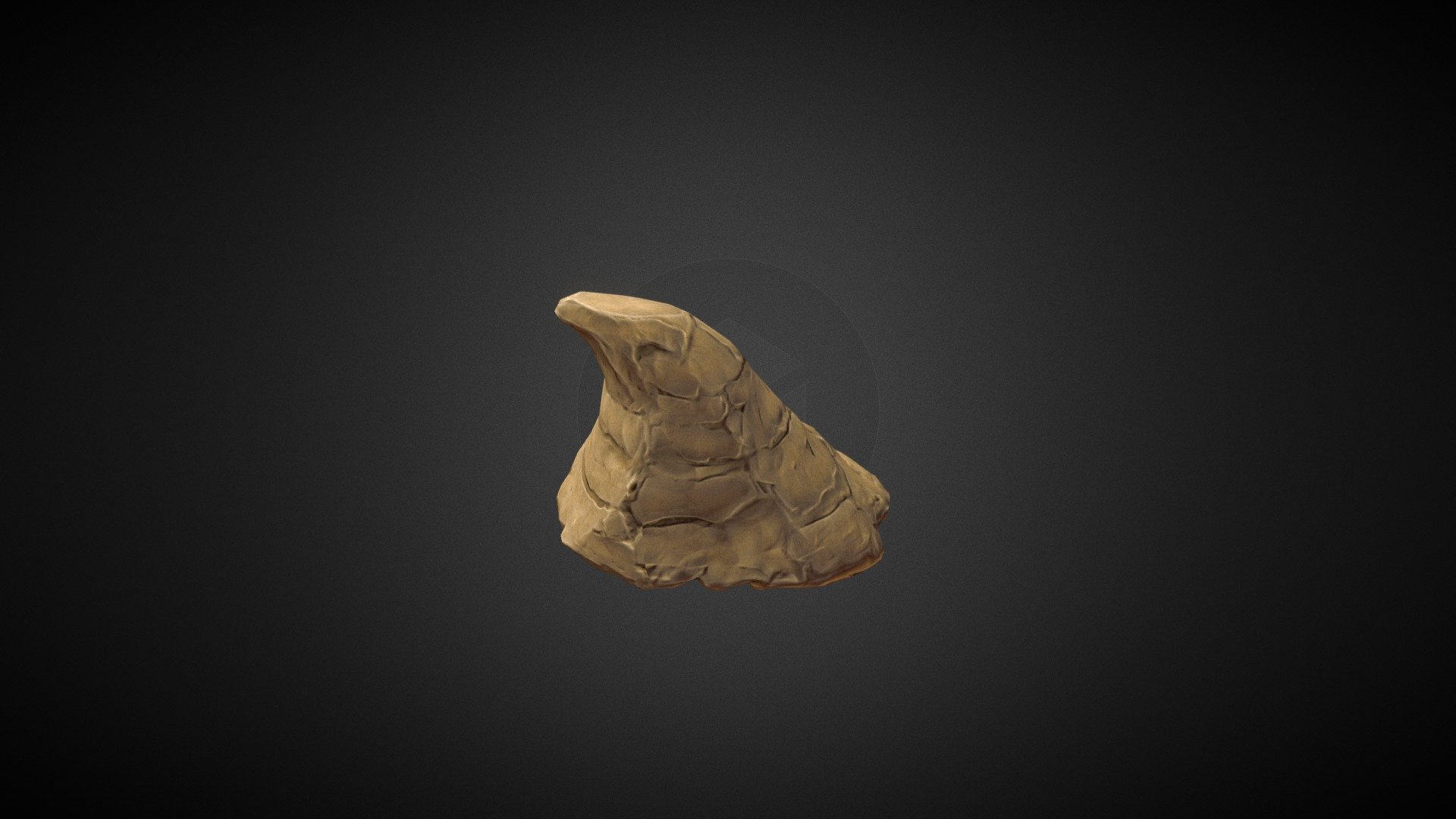 Low Poly Styled Rock