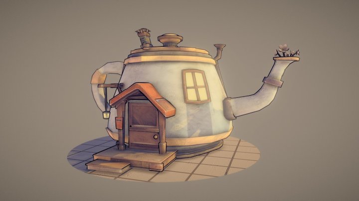 Fantasy Teapot House 3D Model